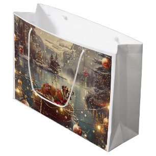 Boxer Christmas Festive Voyage Large Gift Bag