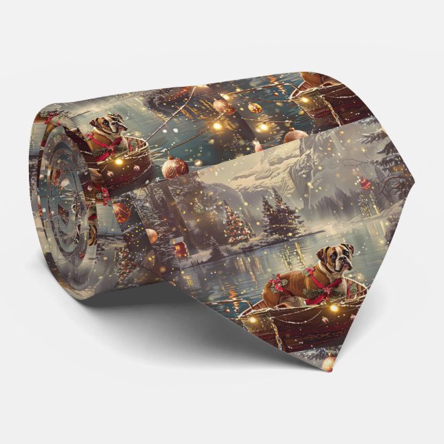 Boxer Christmas Festive Voyage Tie (Rolled)