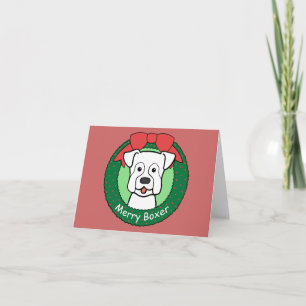 Boxer Christmas Holiday Card