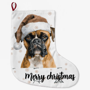 Boxer christmas large christmas stocking