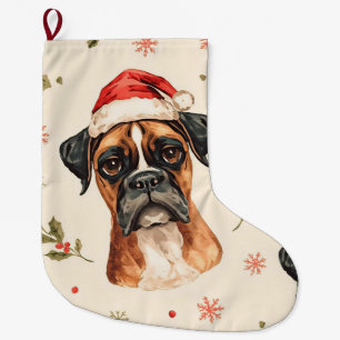 Boxer christmas large christmas stocking