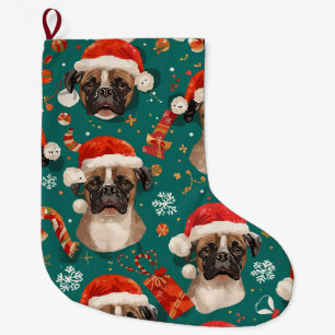 Boxer christmas large christmas stocking