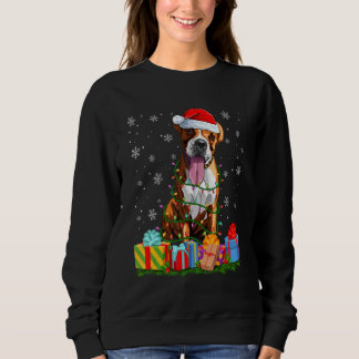 Boxer Christmas Lights Xmas Dog Sweatshirt