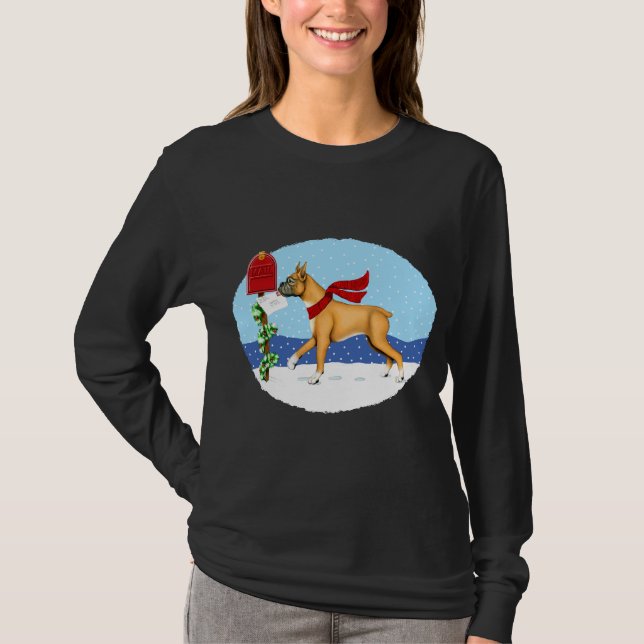 Boxer Christmas Mail T-Shirt (Front)