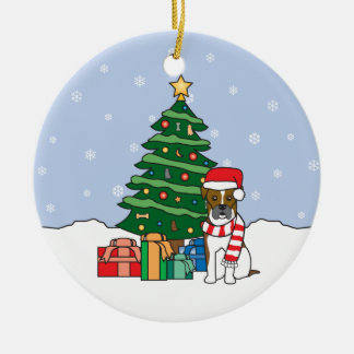 Boxer Christmas Ornament