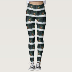Boxer Christmas snow winter Leggings