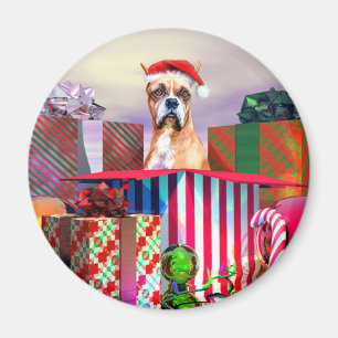 Boxer Christmas Surprise Magnet