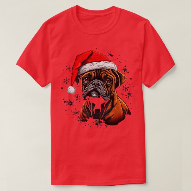 Boxer Christmas T-Shirt (Design Front)