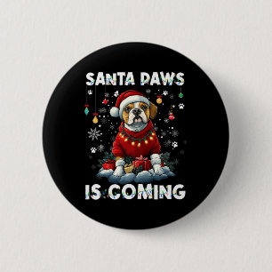 Boxer Christmas Tree Lights Decorations Dog Lover  6 Cm Round Badge
