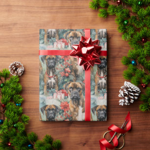 Boxer Christmas Wrapping Paper