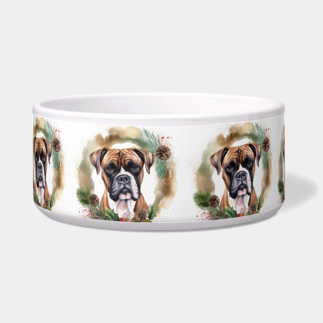 Boxer Christmas Wreath Festive Pup (Front)