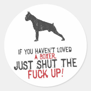 Boxer Classic Round Sticker