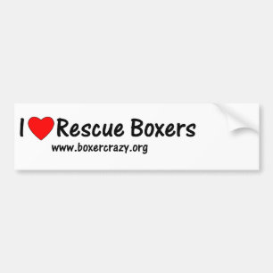 Boxer Crazy Rescue Bumper Sticker - DYO