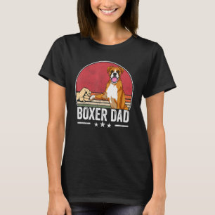 Boxer Dad Dog Boxer Dog Apparel Retro Sunset For M T-Shirt