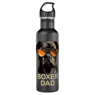 Boxer Dad Dog Owner Gift Funny Boxer Dog Lover Dad 710 Ml Water Bottle