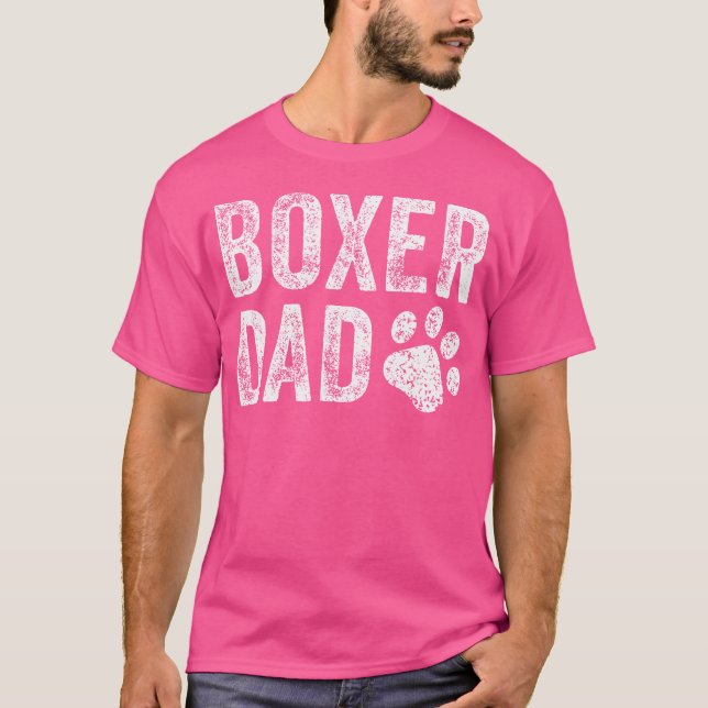 Boxer Dad Dog Papa Father'S Day Boxer Lovers T-Shirt (Front)