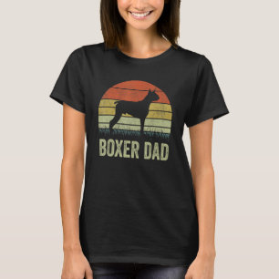Boxer Dad For Men Retro Boxer Dog Dad T-Shirt