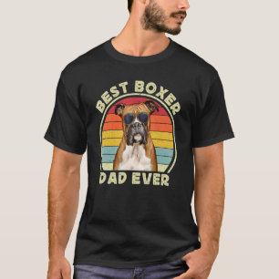 Boxer Dad For Men Retro Boxer Dog   Owner Daddy   T-Shirt