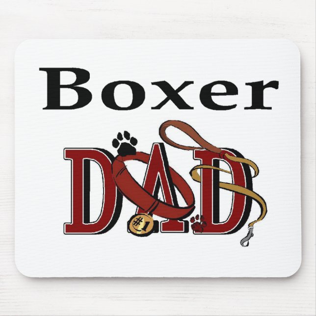 Boxer Dad Gifts Mouse Mat (Front)