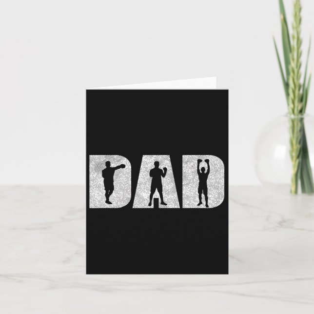 Boxer Dad Love Boxing Gift For Training Mma Box Fi Card (Front)