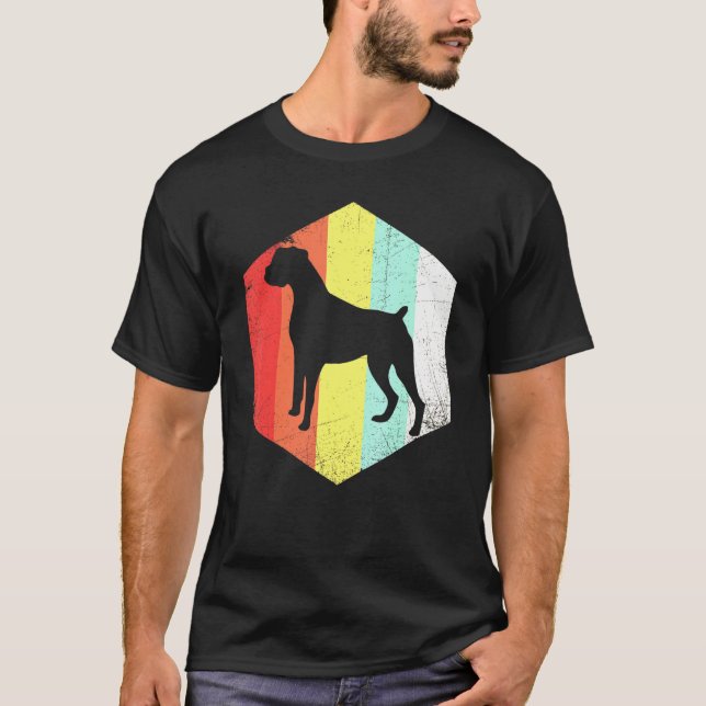 Boxer Distressed Dog T-Shirt (Front)