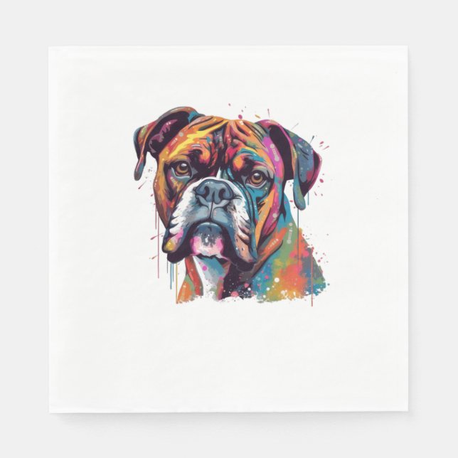 Boxer Dog  2 Napkin (Front)