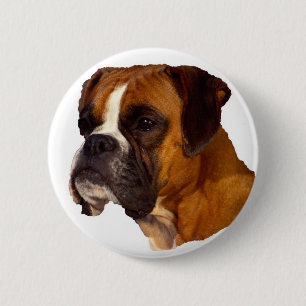 Boxer dog 6 cm round badge