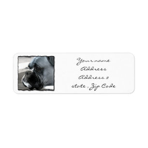 Boxer Dog Address Label