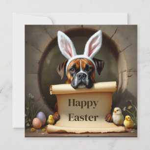 Boxer dog and the message holiday card