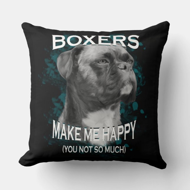 Boxer Dog Animal Lovers Art Cushion (Front)