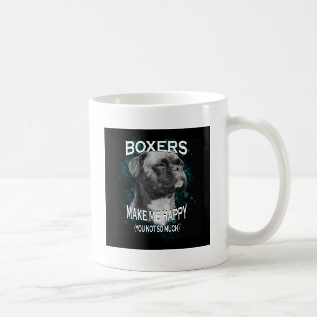 Boxer Dog Animal Lovers Art Text Coffee Mug (Right)