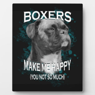Boxer Dog Animal Lovers Art Text Plaque