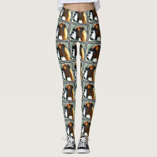 Boxer dog art leggings