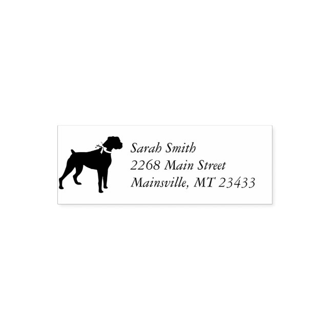 Boxer Dog Baby Shower Puppy Grey Self-inking Stamp (Design)