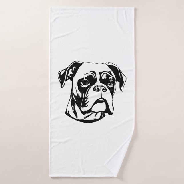Boxer Dog Bath Towel (Bath Towel)