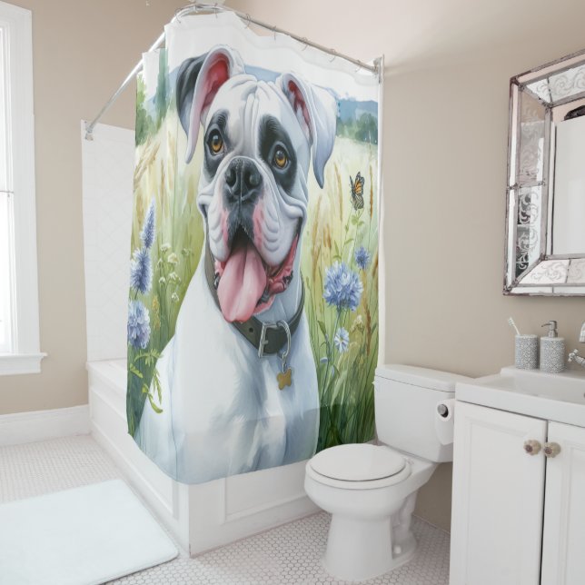 Boxer Dog Beauty Shower Curtain (In Situ)