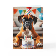 Boxer Dog Birthday Fun