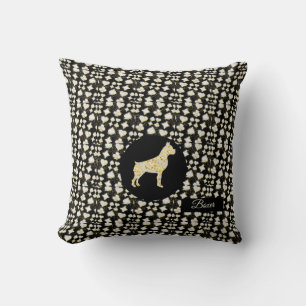 BOXER DOG BLING CUSHION
