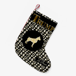 BOXER DOG BLING SMALL CHRISTMAS STOCKING