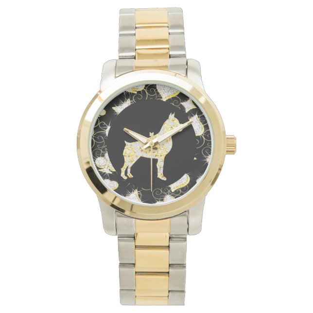 BOXER DOG  BLING WATCH (Front)