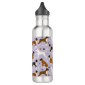 Boxer Dog Bones and Paws 710 Ml Water Bottle (Left)