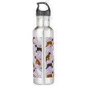 Boxer Dog Bones and Paws 710 Ml Water Bottle (Back)
