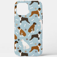 Boxer Dog Bones and Paws Case-Mate iPhone Case