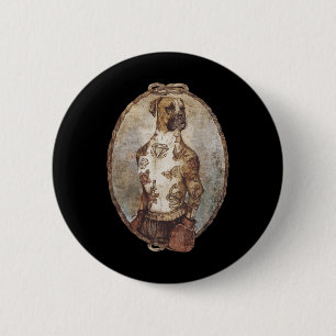 Boxer Dog Boxing Funny Boxer Art Box Club For Men 6 Cm Round Badge