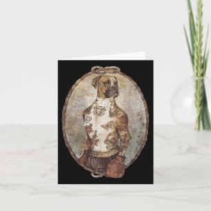 Boxer Dog Boxing Funny Boxer Art Box Club For Men Card