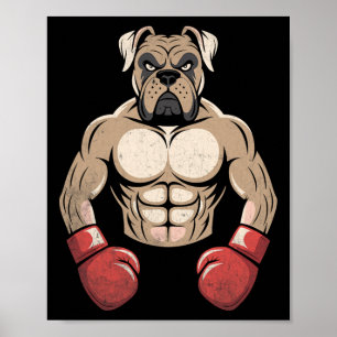 Boxer Dog Boxing Gloves Pet Dogs Boxers Men Women Poster