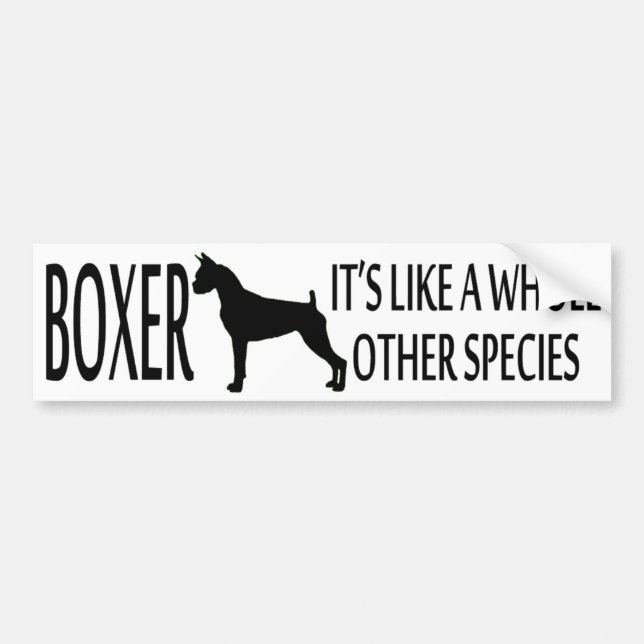 Boxer Dog Breed Bumper Sticker (Front)