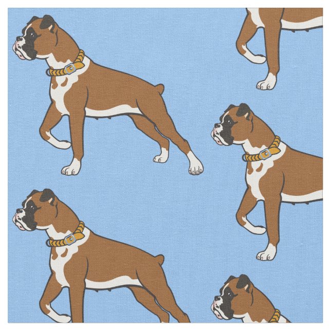 boxer dog breed fabric (Close Up)