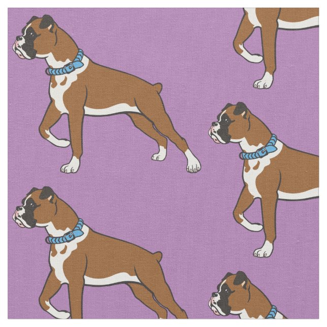 boxer dog breed fabric (Close Up)