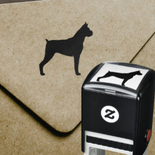 Boxer Dog Breed Silhouette Self-inking Stamp